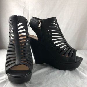 Chelsea Moreland Women's Black  Wedges 11 W